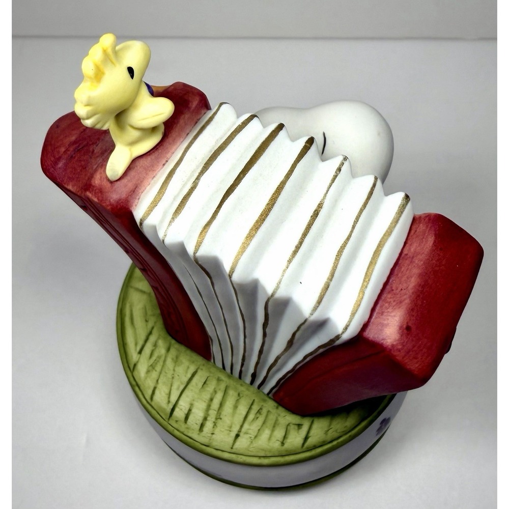 Vintage Sekiguchi PEANUTS Snoopy Japan Music Box Musical Figure Accordion RARE - Picture 17 of 17
